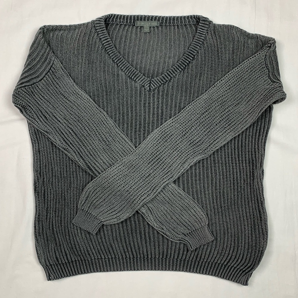 Don’t Ask Why - Grey Knit Sweater